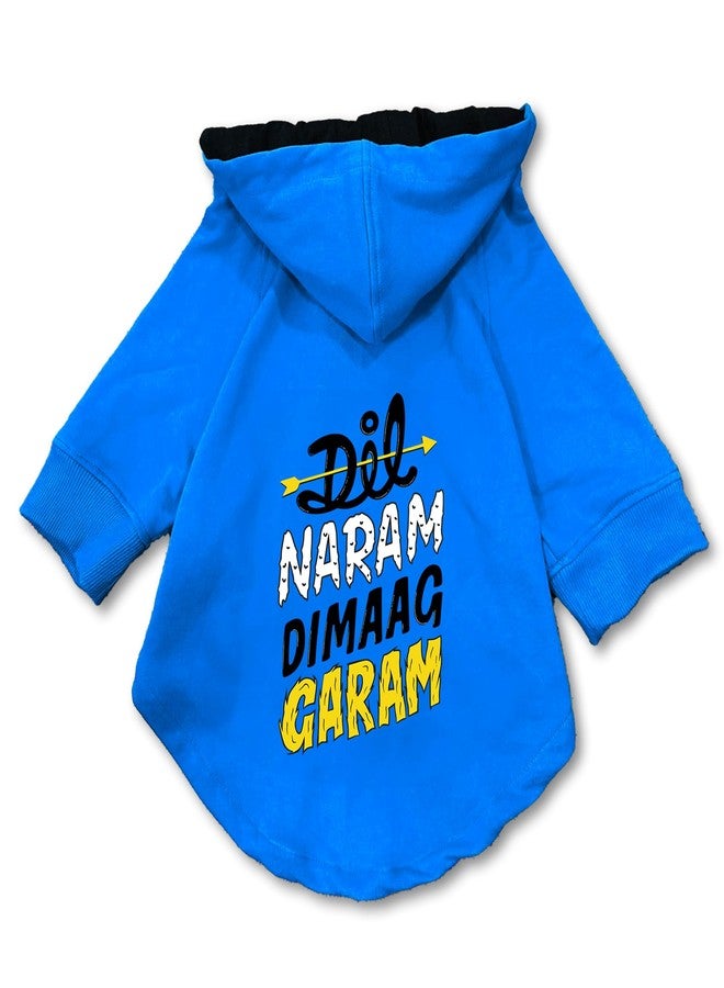 PawsIndia Dog Hoodie Full Sleeves Winter Dress/Jacket/Apparel/Clothes/Jackets for All Dog Sizes & Puppies for Stylish & Cozy Keeps Dogs Warm | Dil Naram Dimag Garam | Blue | X-Large - Image 2